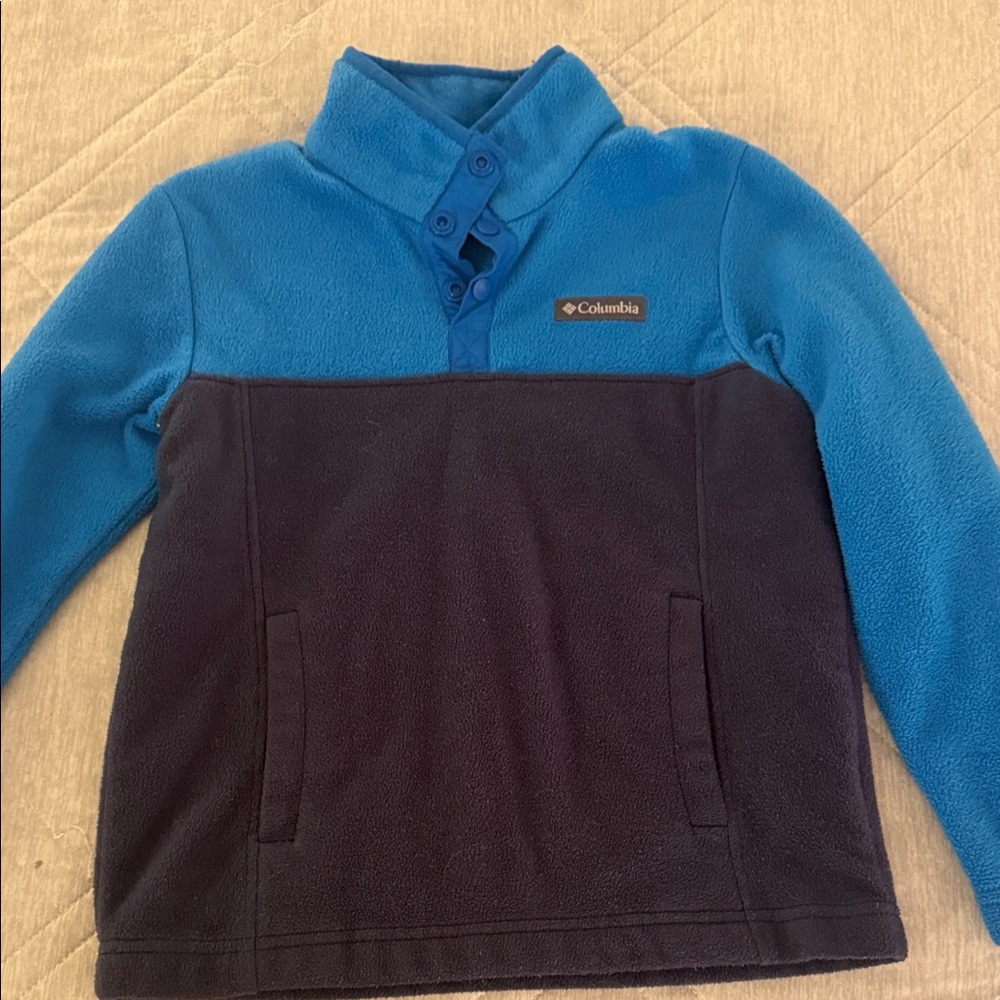Columbia Kids Two-Tone Blue and Black Fleece Hoodie
